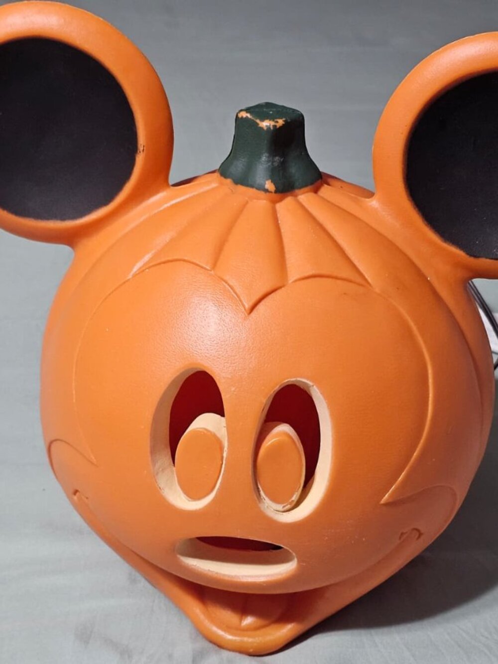 Mickey Mouse LightUp Jack O Lantern Halloween Blow Mold Pumpkin Walt Disney Used